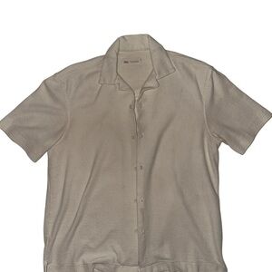 Zara Cream Short Sleeve Men's Shirt
